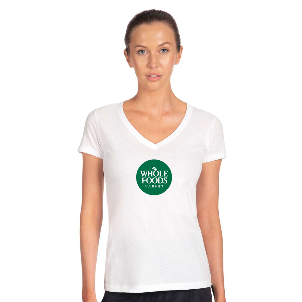 Women's Whole Foods Market  Next Level V-Neck T-Shirt